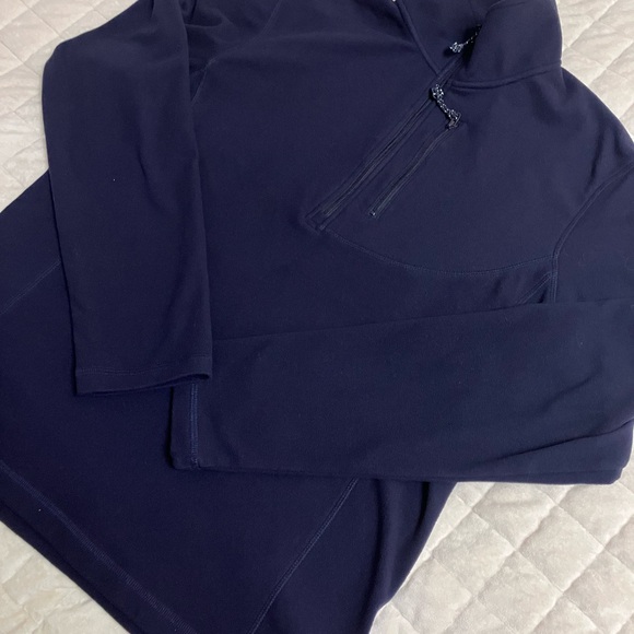 Berkley Jensen Navy Mens Quarter-Zip Pullover M - Picture 2 of 6